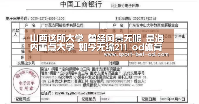 山西这所大学 曾经风景无限 是海内重点大学 如今无缘211_od体育在线登录(图1) od体育在线